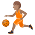 ⛹🏽 person bouncing ball: medium skin tone display on JoyPixels